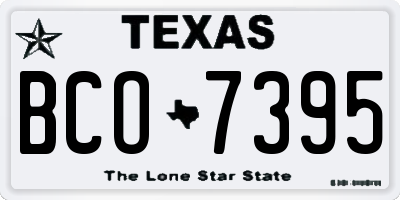 TX license plate BCO7395