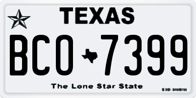 TX license plate BCO7399