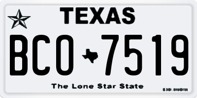 TX license plate BCO7519