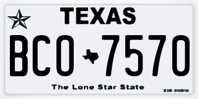 TX license plate BCO7570