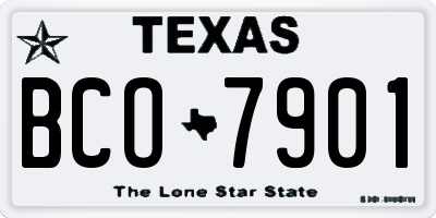 TX license plate BCO7901