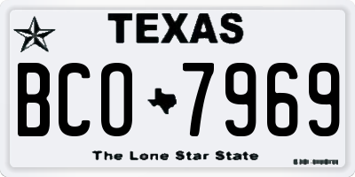 TX license plate BCO7969