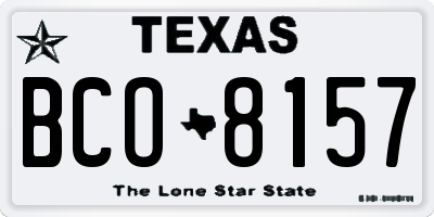 TX license plate BCO8157