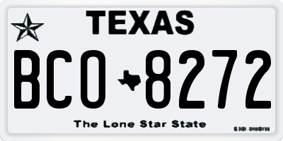 TX license plate BCO8272