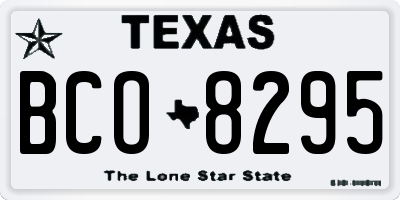 TX license plate BCO8295