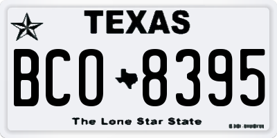 TX license plate BCO8395