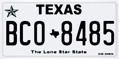 TX license plate BCO8485
