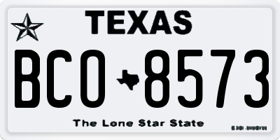 TX license plate BCO8573
