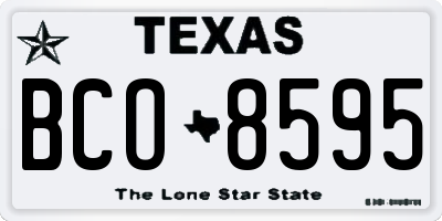 TX license plate BCO8595