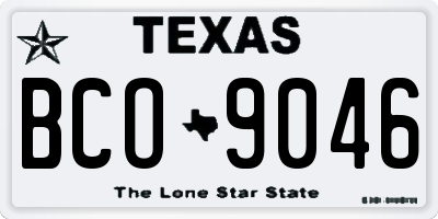TX license plate BCO9046