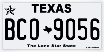 TX license plate BCO9056