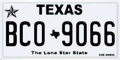 TX license plate BCO9066
