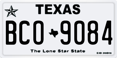 TX license plate BCO9084
