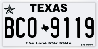 TX license plate BCO9119