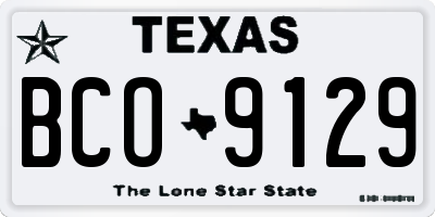 TX license plate BCO9129