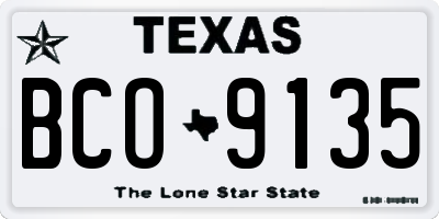 TX license plate BCO9135