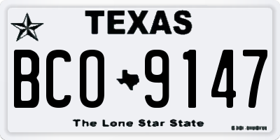 TX license plate BCO9147