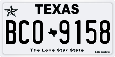 TX license plate BCO9158