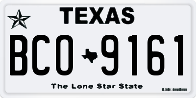 TX license plate BCO9161