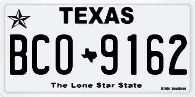TX license plate BCO9162