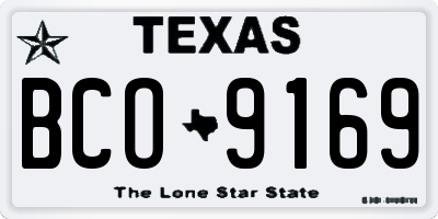 TX license plate BCO9169