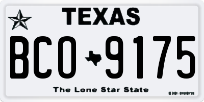 TX license plate BCO9175