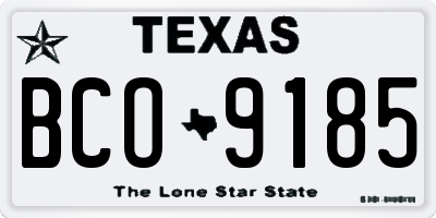 TX license plate BCO9185