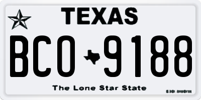TX license plate BCO9188