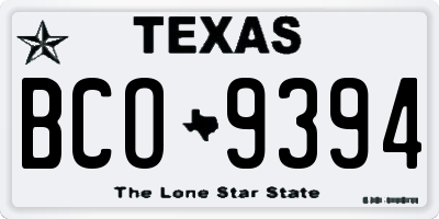 TX license plate BCO9394