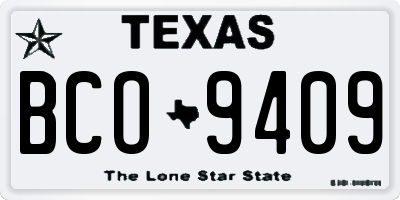 TX license plate BCO9409