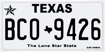 TX license plate BCO9426