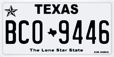 TX license plate BCO9446