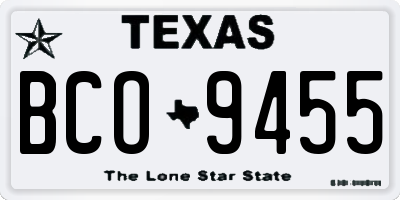 TX license plate BCO9455
