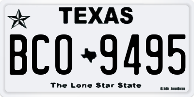 TX license plate BCO9495