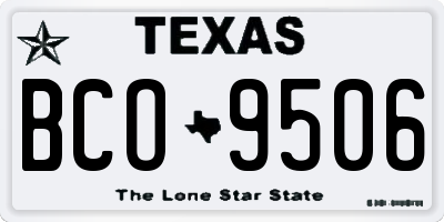 TX license plate BCO9506