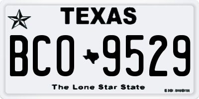 TX license plate BCO9529