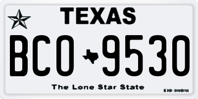 TX license plate BCO9530
