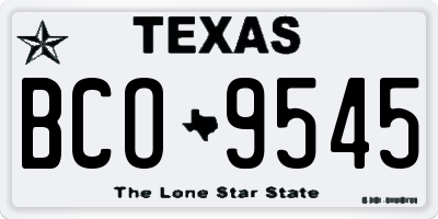 TX license plate BCO9545