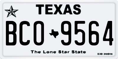 TX license plate BCO9564