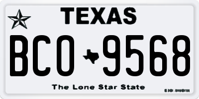 TX license plate BCO9568