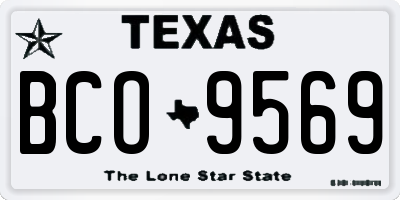 TX license plate BCO9569