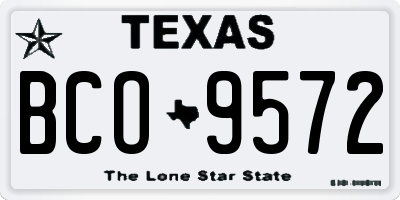 TX license plate BCO9572
