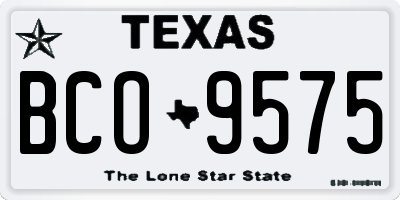 TX license plate BCO9575