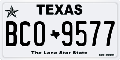 TX license plate BCO9577