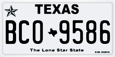 TX license plate BCO9586