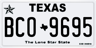 TX license plate BCO9695