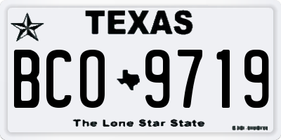 TX license plate BCO9719