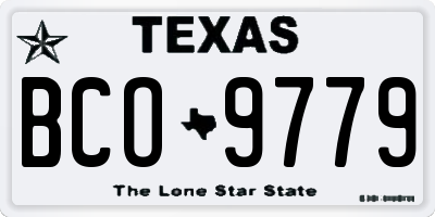 TX license plate BCO9779
