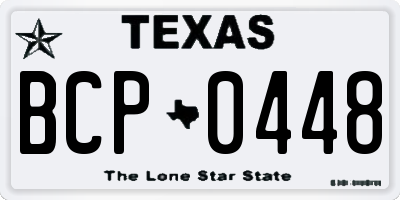 TX license plate BCP0448