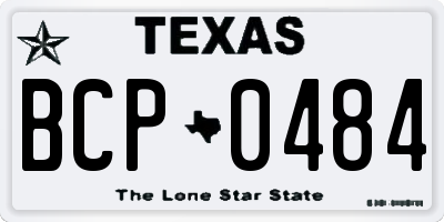 TX license plate BCP0484